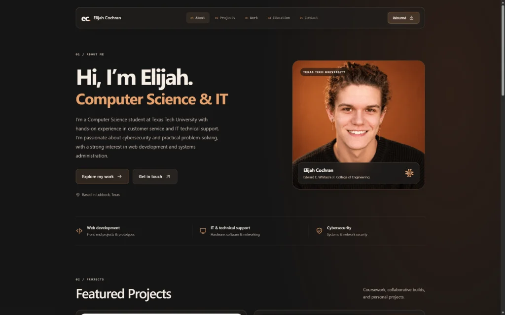 Personal Portfolio Website preview
